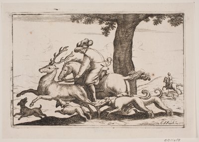 Parforcejagt af Erasmus Sigismund Resch