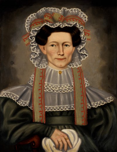 Lady of Squire Williams House, ca. 1829. af Erastus Salisbury Field