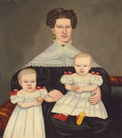 Mrs. Paul Smith Palmer og hendes tvillinger af Erastus Salisbury Field