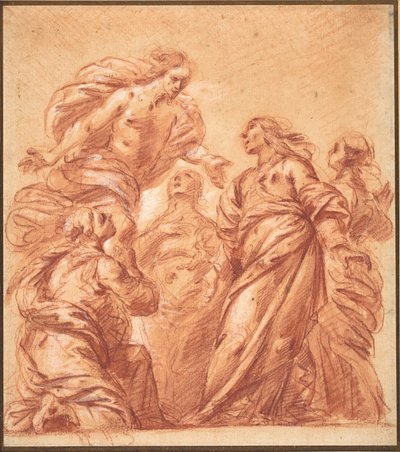 Kristus viser sig for de fire Mariaer af Ercole Procaccini il Giovane