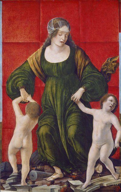 Hustru til Hasdrubal og hendes børn, ca. 1490-3 (tempera på poppelpanel) af Ercole de Roberti