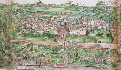 Kort over byen Jerusalem, fra 