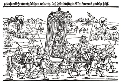 Fragment af en bredside om den tyrkiske invasion af Ungarn af Erhard Schon