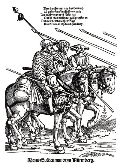 Landsknechts militærkampagne af Erhard Schon