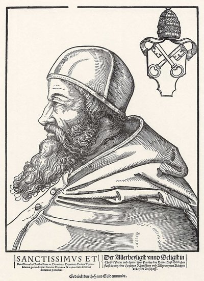 Portræt af pave Paul III Farnese af Erhard Schon