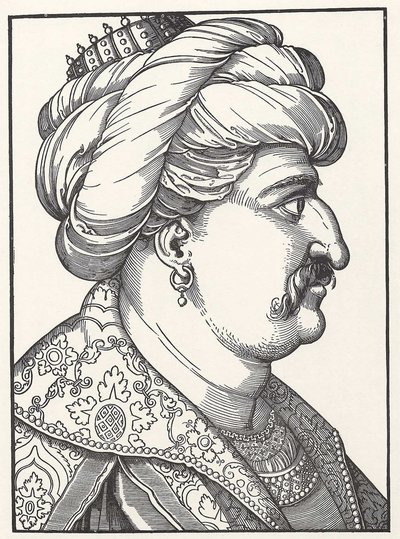 Portræt af Sultan Suleiman I den Storslåede af Erhard Schon
