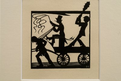 Kvæg, der drives af dumhed af Eric Gill