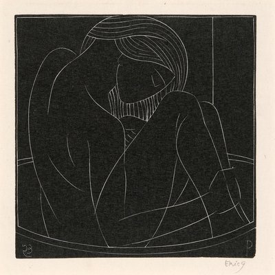 Pigen i badet af Eric Gill
