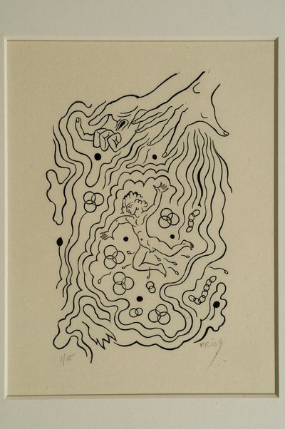 I Am a Small World (træsnit) af Eric Gill