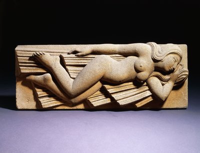 Model til skulptur: Sydenvinden af Eric Gill