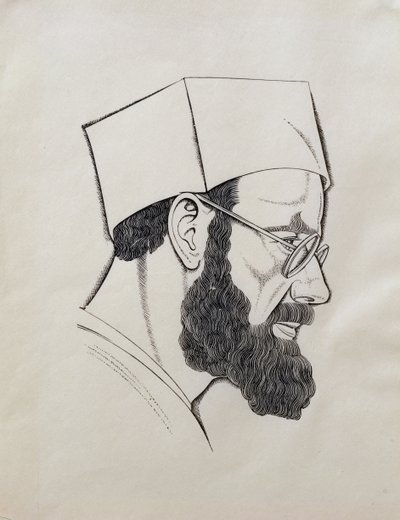 Selvportræt af Eric Gill
