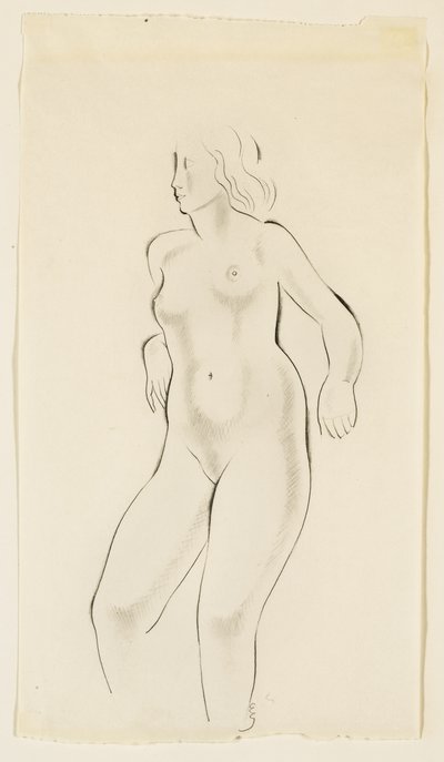Undersøgelse af en nøgen kvinde af Eric Gill