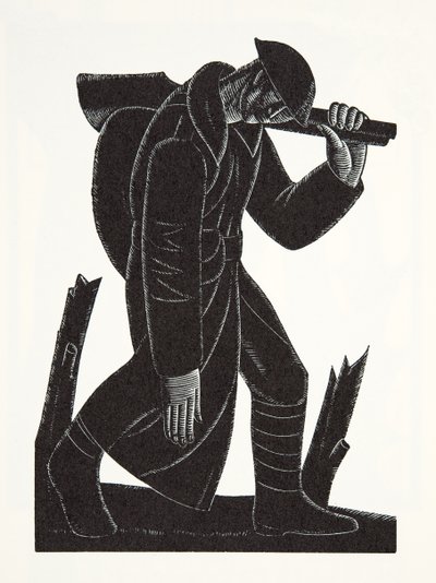 Westward Hoe!, efter en tegning af David James af Eric Gill