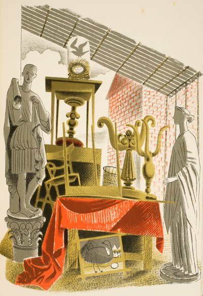Antikvitetsforretning, illustration fra 