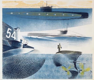 Forskellige aspekter af ubåde, 1941 af Eric Ravilious