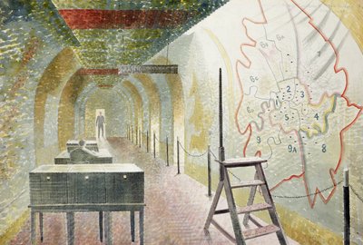 Nr. 1 kortkorridor af Eric Ravilious
