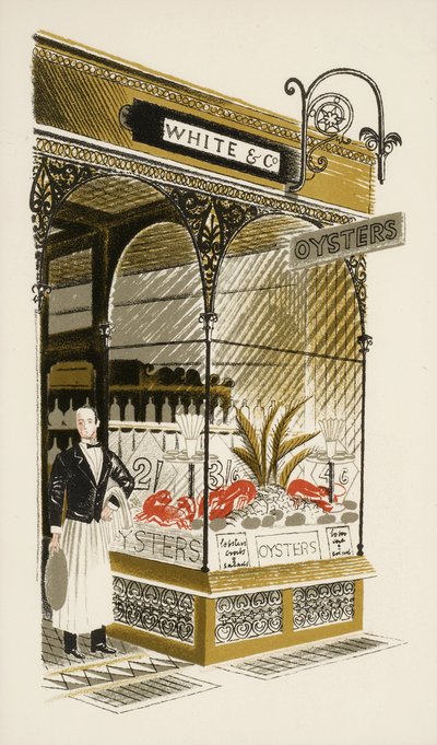 Oyster Bar, ca. 1938 af Eric Ravilious