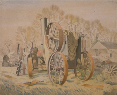 Traktoren, 1933 af Eric Ravilious