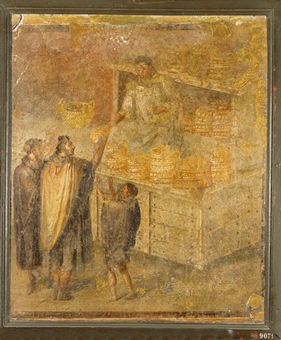 Bagerens bod med frisk brød og kager af Erich Lessing