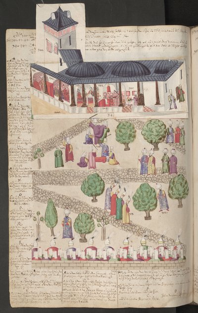 Bygninger i Konstantinopel: Udsigt over den tredje gård i paladset ... af Erich Lessing