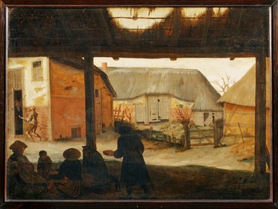 Bondegård med tiggere ... af Erich Lessing