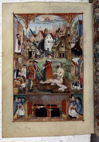 Hele siden: Job på møddingen med sin kone og sine venner af Erich Lessing