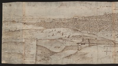 Helside: udsigt over byen: Carmona, venstre halvdel af Erich Lessing