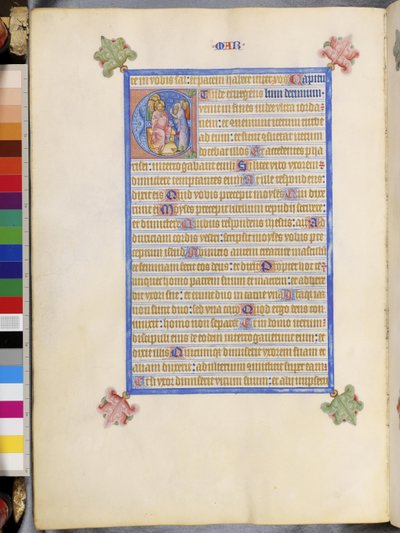 Helside: indrammet tekst med historiseret initial 