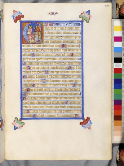 Helside: indrammet tekst med historiseret initial 