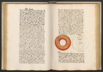 Georg von Peurbach, Theoricae novae planetarum, Leipzig, efter 1505, ca. 1505 (pen og tempera-tegning) af Erich Lessing