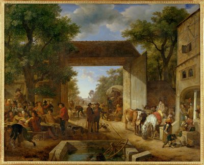 Et marked på dørtrinnet til en kro ... af Erich Lessing