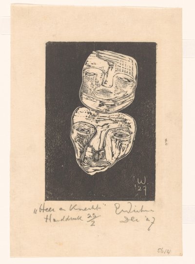 Herre og tjener (original titel på objektet) af Erich Wichmann (signed by artist)