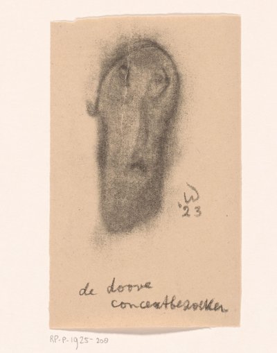 Den døve koncertgænger (original titel på objektet) Idealists II and Further Notes (original serietitel) af Erich Wichmann