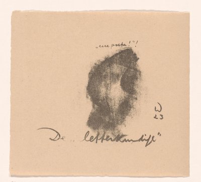 Bogstavernes mand (original titel på objektet) Idealists II and Further Notes (original serietitel) af Erich Wichmann
