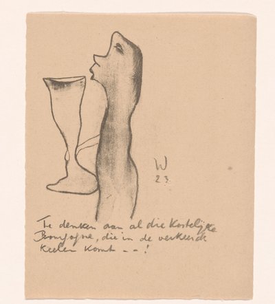 Figur med stort vinglas Idealists II and Further Notes (original serietitel) af Erich Wichmann