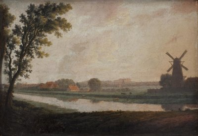 Landskab udenfor København med Frederiksberg Kirke og Palæ i Det Fjerne af Erik Pauelsen