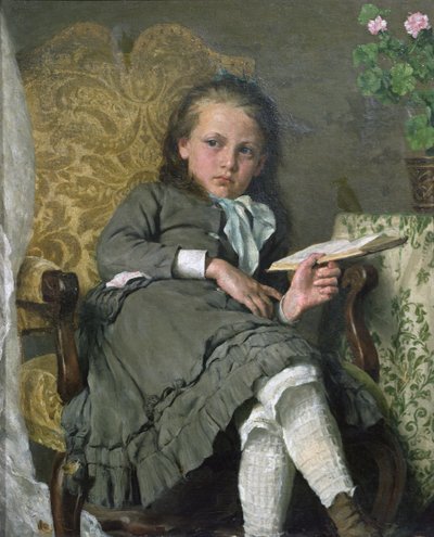 Pige i stolen af Erik Theodor Werenskiold