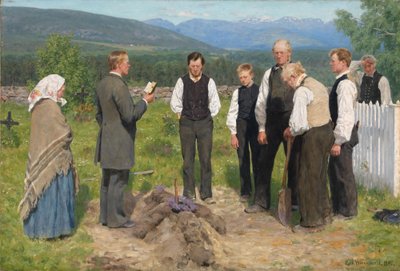 Bondebegravelse af Erik Theodor Werenskiold