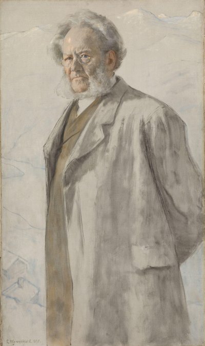 Portræt af Henrik Ibsen, 1895 af Erik Theodor Werenskiold