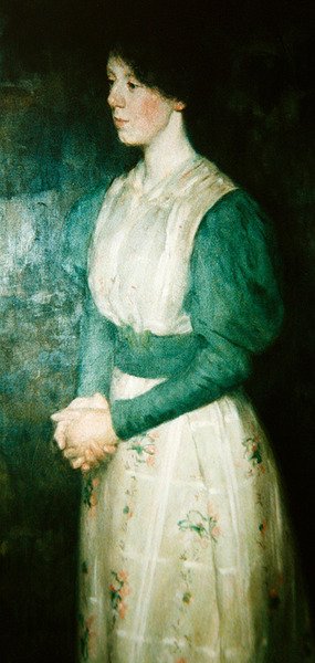 Portræt af Miss Ellen Dick, ca. 1900 (olie på lærred) af Erik Theodor Werenskiold