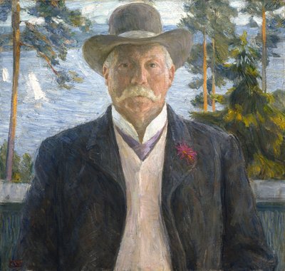 Portræt af komponisten Thorvald Lammers 1841-1922, 1906. af Erik Theodor Werenskiold