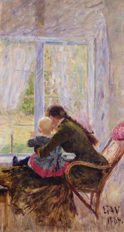 Dig og Bebe af Erik Theodor Werenskiold