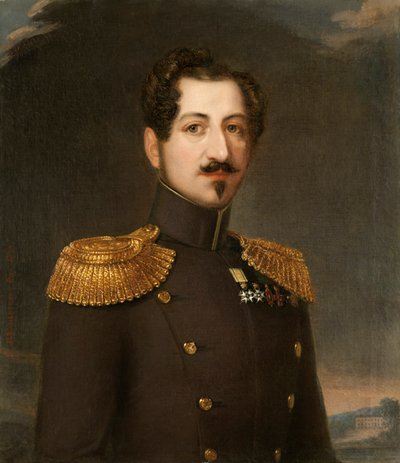 Portræt af Oscar I 1799-1859, konge af Sverige og Norge, 1844. af Erik Wahlbergson