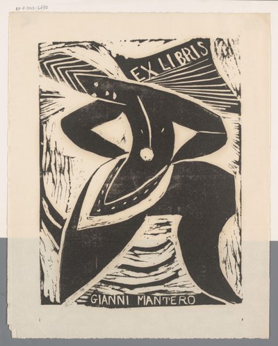 Ex libris af Gianni Mantero af Erna Levy Friedländer