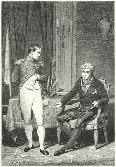 Diskussion mellem Napoleon og Metternich i Dresden af Ernest Hillemacher