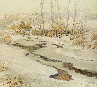 Møllestrømmen (olie på masonit) af Ernest Albert
