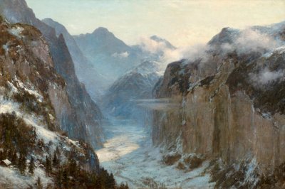 "I hans hånd er jordens dybe steder" (olie på lærred) af Ernest Albert Waterlow