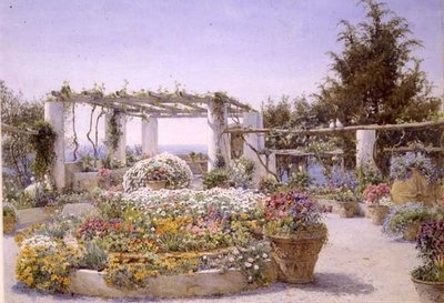 Pergolaen, Villa Inercia, Capri af Ernest Arthur Rowe