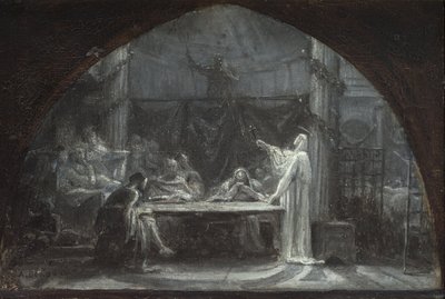 Skitser til kirken i Saint-Gervais-Saint-Protais, ca. 1863 (olie på lærred) af Ernest Augustin Gendron