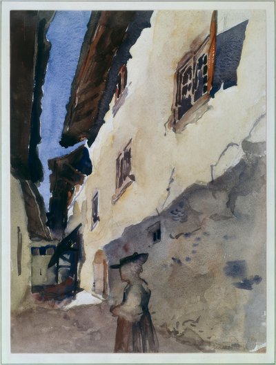 Gade i Savièse af Ernest Bieler